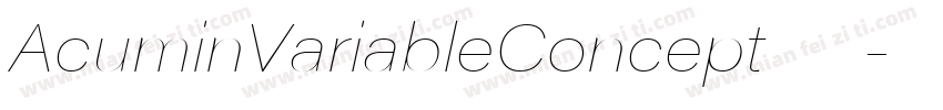AcuminVariableConcept 下载字体转换